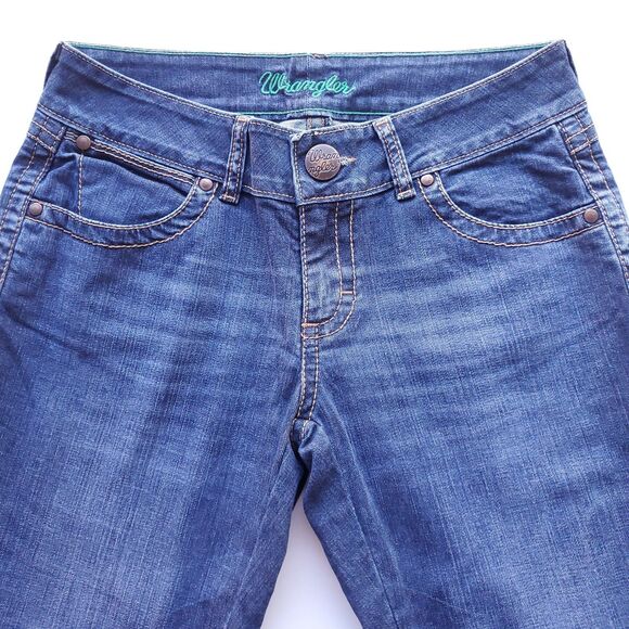 Wrangler Bootcut Embroidered Jeans Sz 5 Low Rise SAMPLE 30 x 33 Western Cowgirl - Picture 3 of 14